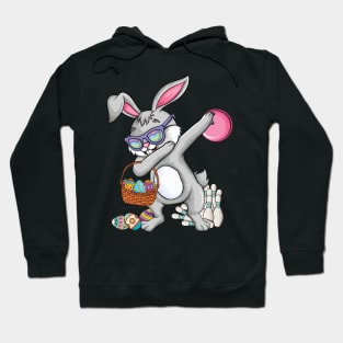 Bowling ball & pins Bunny ears Egg Hunting dabbing Easter bunny Bowling easter holidays Hoodie